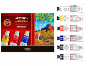 Koh-I-Noor PROFESJONALNE Farby akrylowe 6 x 16 ml