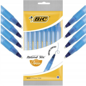 Długopis BIC niebieski 8 szt ROUND STIC KLASYKA