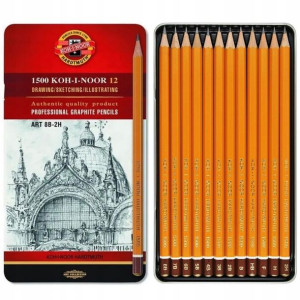 Koh I Noor Ołówki 1502/ii Art 8b-2h 12 Szt Kaseta