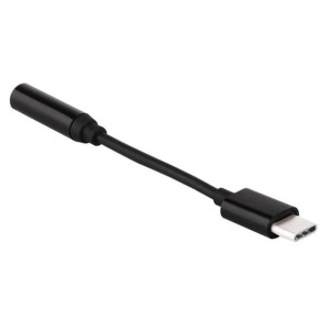 Adapter przejściówka z USB Typ C na gniazdo audio 3.5 mini jack czarny