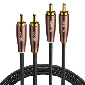 Ugreen kabel przewód stereo audio 2xRCA 5m brązowy (AV199 50158)