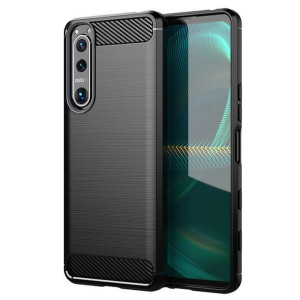 Carbon Case elastyczne etui pokrowiec Sony Xperia 5 III czarny