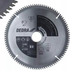 Tarcza Piła Do Aluminium 250 254mm 100 Zębów Dedra