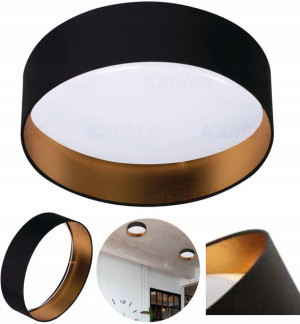 Kanlux Plafon RIFA LED 17,5W Czarny Biała Neutraln