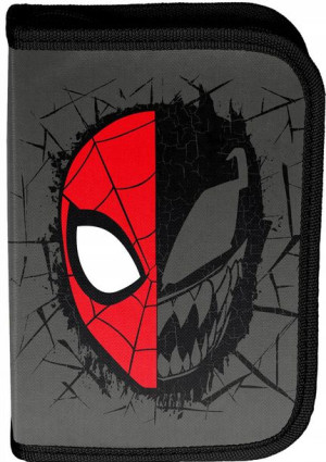 Spiderman Venom Piórnik Szkolny Dwuklapkowy Wyposażony