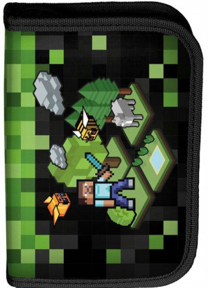 Piórnik Dwuklapkowy Wyposażony Fana Minecraft