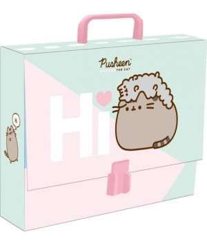 Pusheen Teczka Z Rączka Na Prace Szkolne Gruba Xl