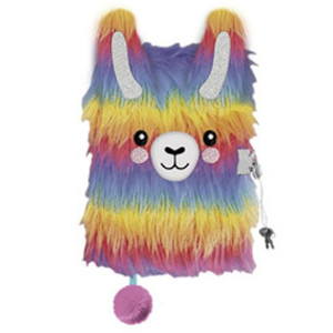Pamiętnik Z Kłódką Włochacz 96 Kartek Rainbow Alpaca