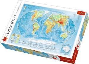 Puzzle Trefl 1000 10463 Mapa Fizyczna Świata