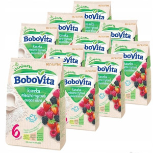 BOBOVITA kaszka mleczno-ryżowa OWOCE LEŚNE 9x230g