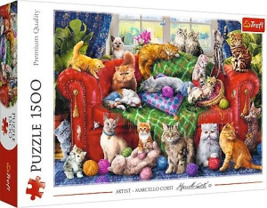 Puzzle Trefl 1500 26198 Kociaki na sofie