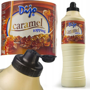 SOS KARMELOWY polewa do lodów gofrów deserów DIJO KARMEL 1000ml XXL 1kg
