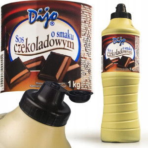 SOS CZEKOLADA polewa do lodów gofrów deserów DIJO CZEKOLADOWY 1000ml XL 1kg