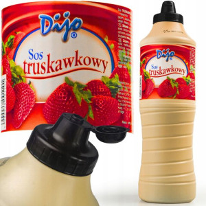 SOS TRUSKAWKOWY polewa do lodów gofrów deserów DIJO TRUSKAWKA 1000ml 1kg XL