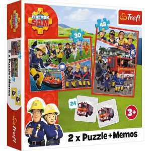 Puzzle Trefl 2w1+memos 93334 Strażak