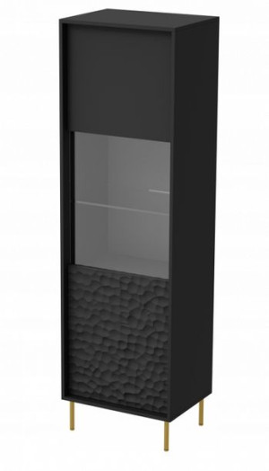 Witryna komoda BULLET W-1 czarny, złoty