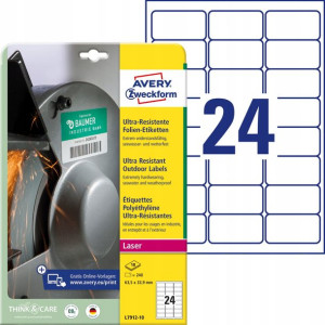 Etykiety Polietylenowe Ultra Resistant Avery