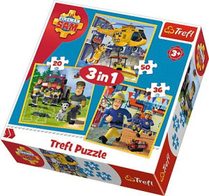 Puzzle Trefl 3w1 34844 Strażak Sam W Akcji