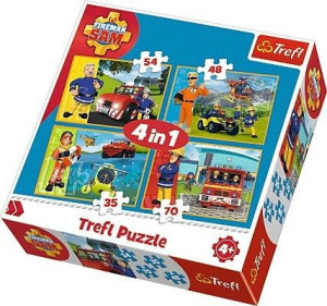 Puzzle Trefl 4 W 1 34311 Strażak Sam Na Ratunek