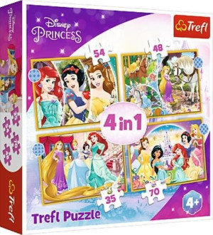 Puzzle Trefl 4w1 34385 Disney Princess
