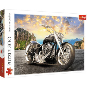Puzzle Trefl 500 37384 czarny motocykl