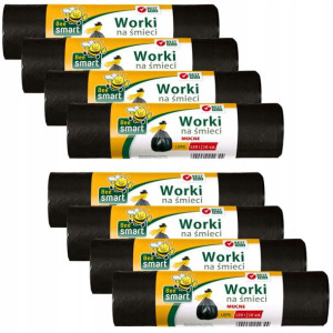 8x Paclan Bee Smart Worki Śmieci Mocne Czarne 120l
