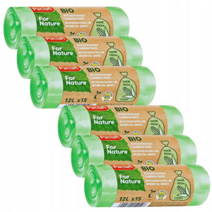 6x Paclan Worki na Śmieci Kukurydza Bio 12l 15szt