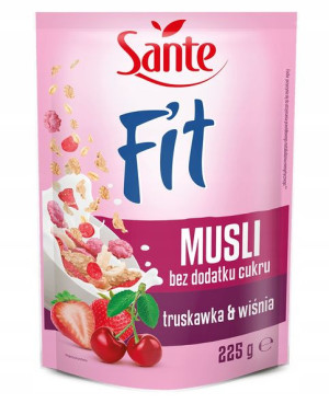 Sante Fit Musli truskawka wiśnia 225g