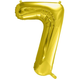 Balon foliowy cyfra 7 złoty 86 cm XXL
