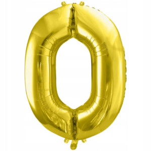 Balon foliowy cyfra 0 złoty 86 cm XXL