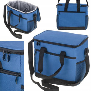 Torba termiczna na lunch plażę piknik 16L granat