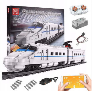 Klocki Pociąg Biały Pasażerski Elektryczny 12002