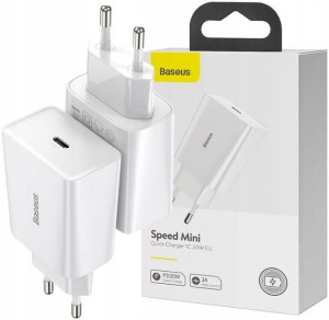 Baseus ładowarka sieciowa Speed Mini PD 20W biała