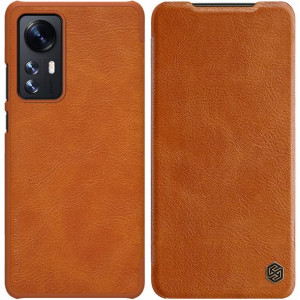 Nillkin Qin etui do Xiaomi 12/12X Brązowe