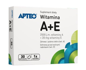 Apteo Witamina A+e Zdrowa Skóra Wzrok Wolne Rodnik 30 Kapsułek