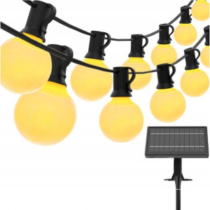 Girlanda Solarna Ogrodowa 10x Żarówek Kulek Led