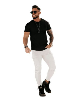 T-shirt męski OLAVOGA EVAN czarny - XL