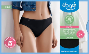Majtki Sloggi 24/7 Cotton Tai C3P Promocja 42;04