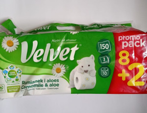 Papier Velvet Rumianek i Aloes 8 rolek +2