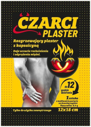 Czarci plaster plaster rozgrzewający z kapsaicyną 12x18cm 1sztuka