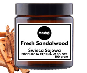 Fresh Sandalwood 120Ml Świeca Sojowa Zapachowa