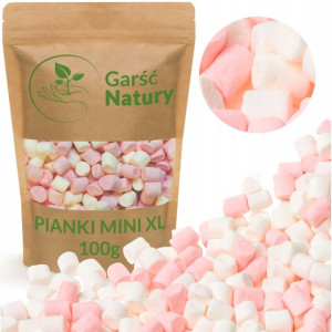 Posypka pianki MINI XL 0,1kg Marshmallow KOLOROWE do zapiekania 100g