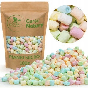 Posypka pianki MICRO 0,1kg Marshmallow KOLOROWE do zapiekania 100g