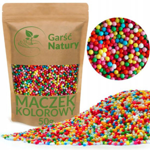 POSYPKA cukrowa maczek kolorowy OWOCOWY lodów gofrów TORT 50g