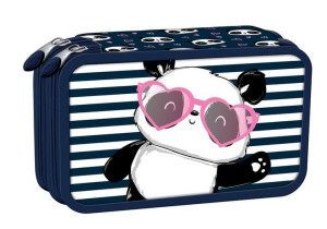 Piórnik podwójny wyposażenie St.Right LOVE PANDA