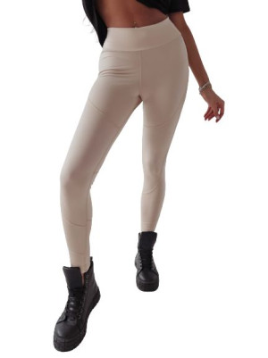 Legginsy damskie OLAVOGA HOSTE beżowe - S