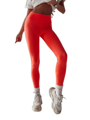 Legginsy damskie OLAVOGA HOSTE neon pomarańcz - M