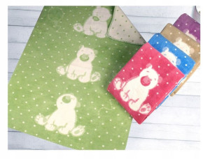 KOCYK dla Dzieci SWEET BEAR Zielony 100x150Greno