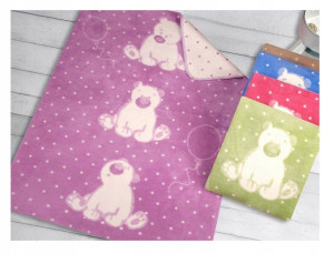 KOCYK dla Dzieci SWEET BEAR Lawenda 100x150 Greno