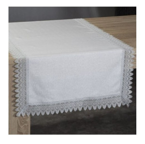 Obrus bieżnik ANIKA Naturalny/Srebrny 70x150cm Eurofirany